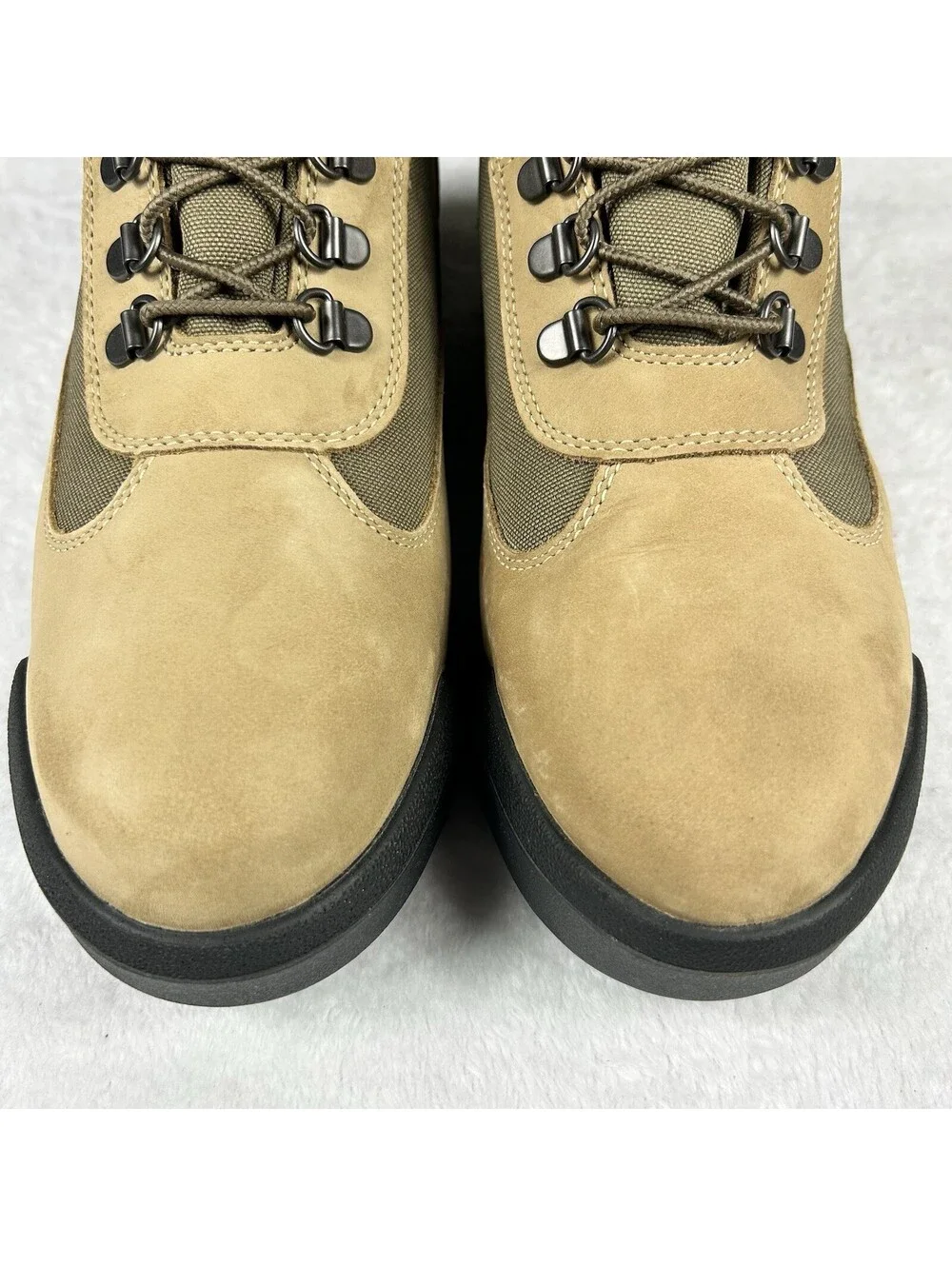 Timberland Field Boots WP Mid Lace Men’s Size 9.5 Beige Nubuck Hiking Boots New